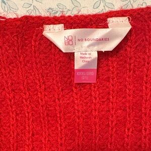 No Boundaries Vibrant Red Women's Sweater
